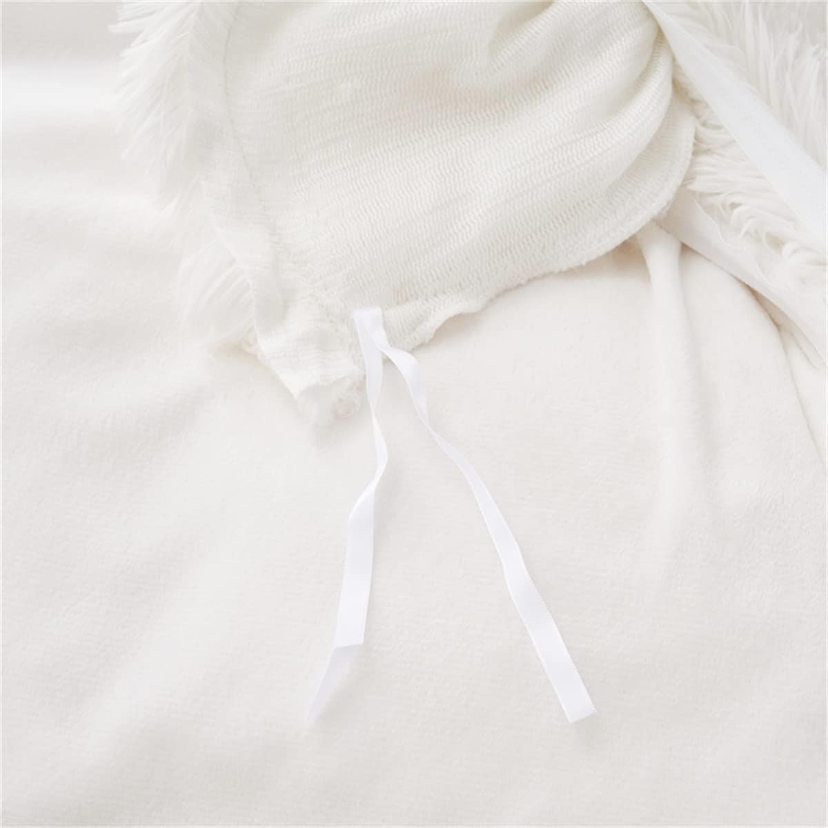 Juego de Funda Nórdica de Piel Sintética Blanca MOOWOO, - Imagen 8