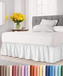 Falda de cama con volantes envolventes - Blanco - para