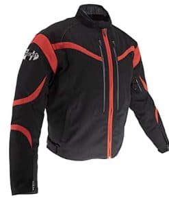 Chaqueta Joe Rocket Crossfire para Hombre (Negro/Rojo,