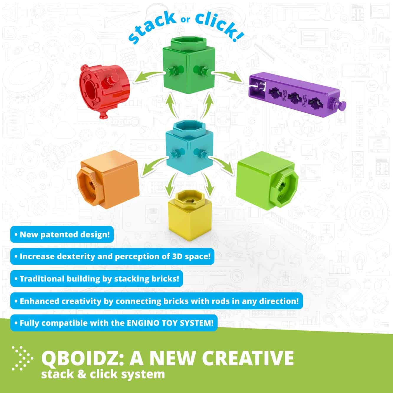 Bloques de construcción Engino QBOIDZ Harvest Hero Farm - Imagen 8