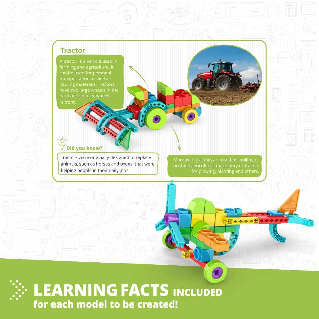 Bloques de construcción Engino QBOIDZ Harvest Hero Farm - Imagen 5