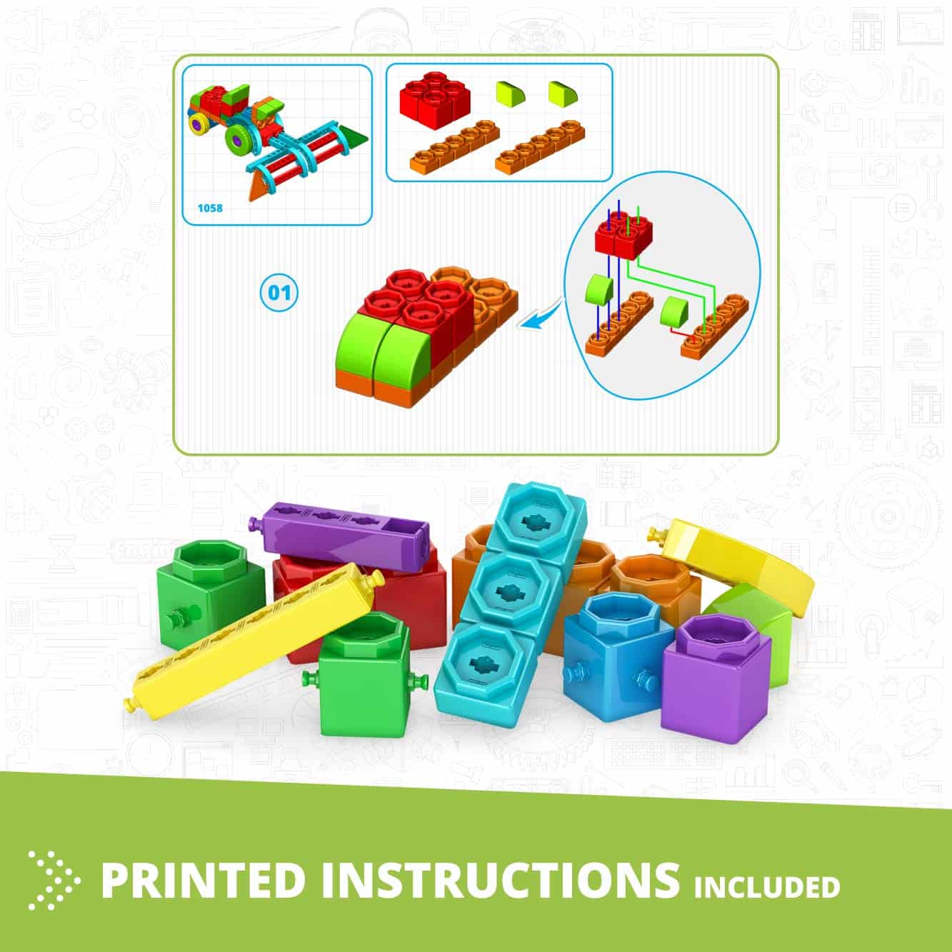 Bloques de construcción Engino QBOIDZ Harvest Hero Farm - Imagen 4