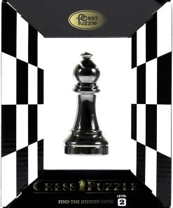 Rompecabezas de ajedrez de fundición negra premium de la