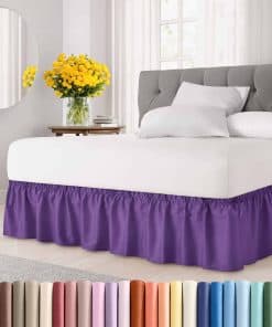 Faldón de cama de volados envolvente - Morado - para camas