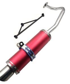 Escape Rojo para Sistema de Silenciador de Scooters GY6