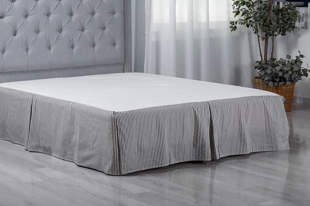 Faldón de Cama de Algodón Tamaño King, Ajustado, Largo de