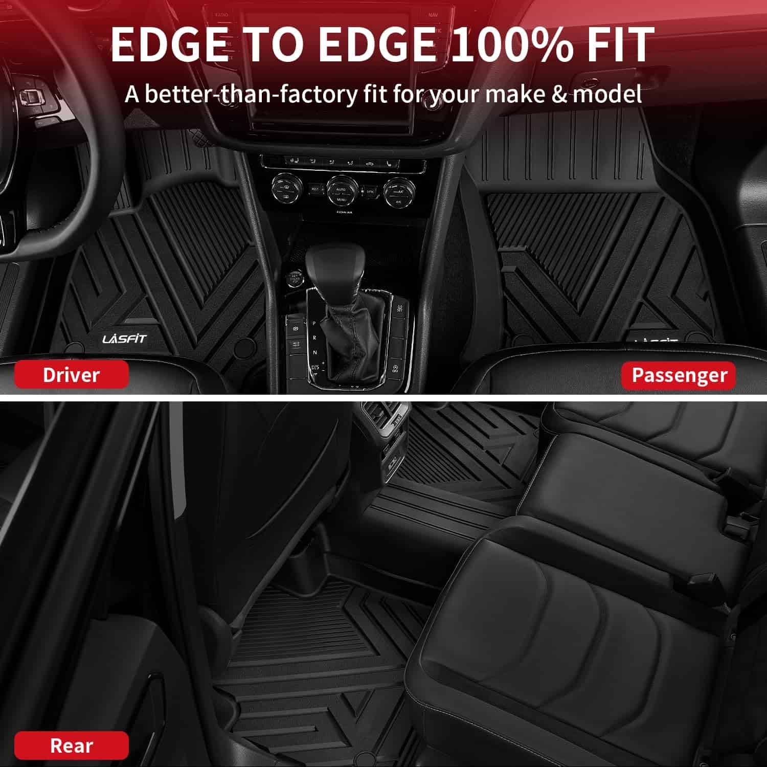 Tapetes LASFIT para Volkswagen VW Tiguan 2018-2024 Todos - Imagen 9