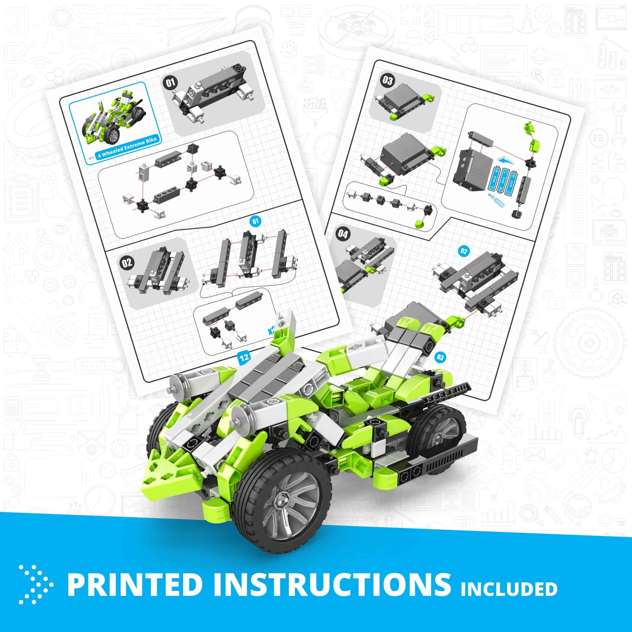 Engino- Inventor STEM Toys, Moto 4 Ruedas Extrema - Imagen 7