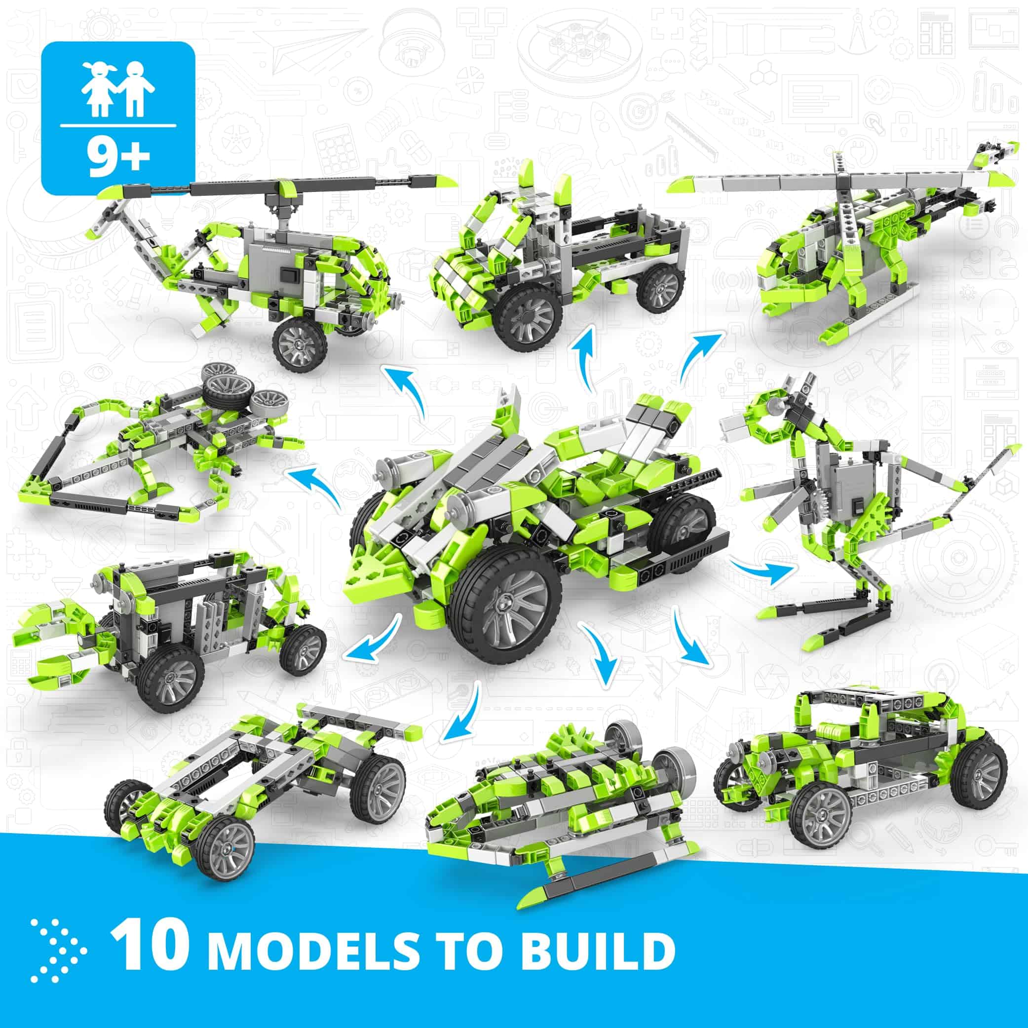 Engino- Inventor STEM Toys, Moto 4 Ruedas Extrema - Imagen 3