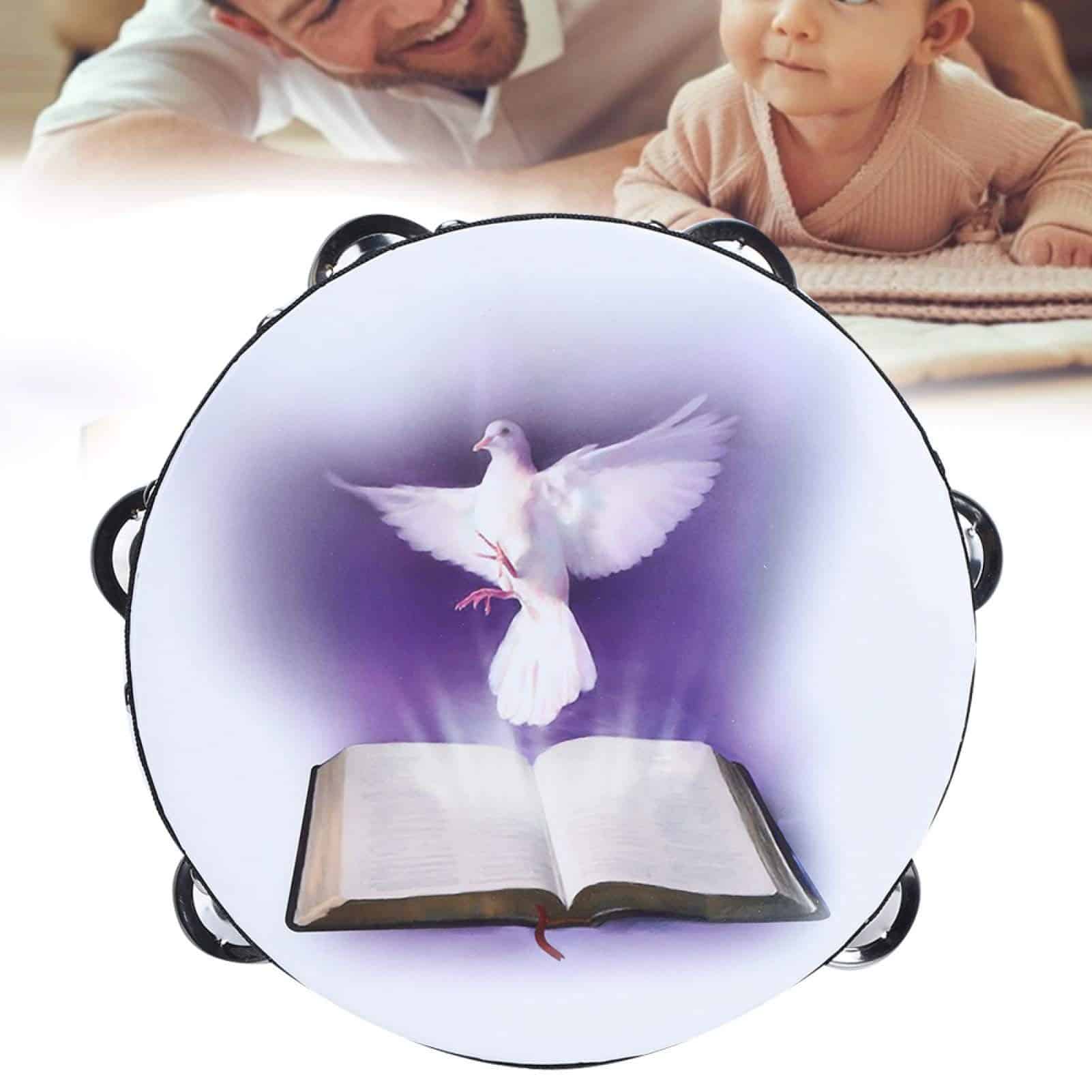 Tambourines Para Adultos, Tambor de 10 pulgadas de Doble