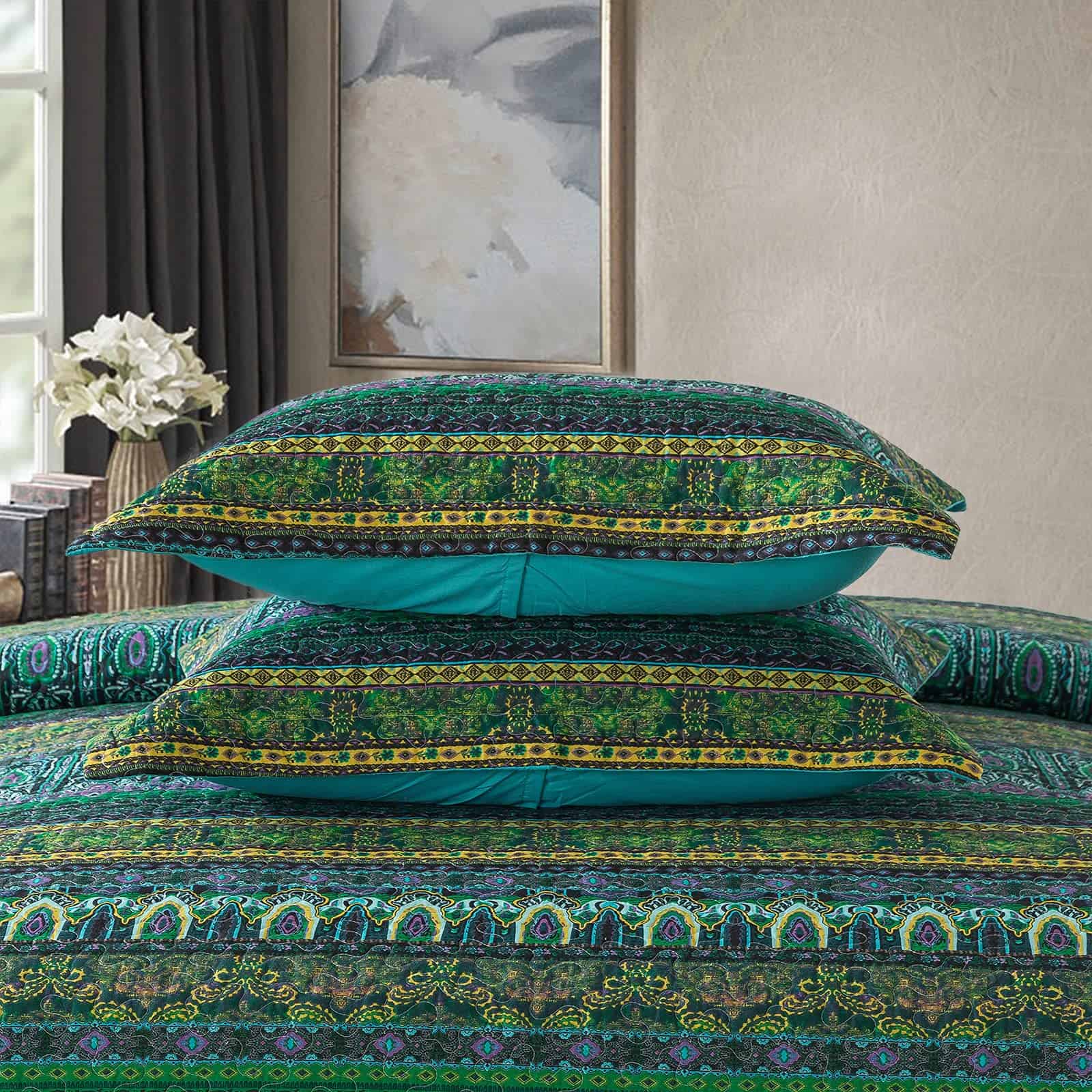 Juego de Colcha y Edredón Reversible de -Azul Misterioso Boh - Imagen 6