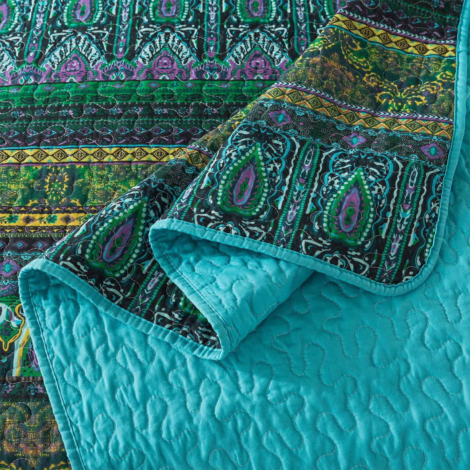 Juego de Colcha y Edredón Reversible de -Azul Misterioso Boh - Imagen 8