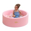 HARBOLLE Baby Ball Pit Soft Round Memory Foam -Rosa