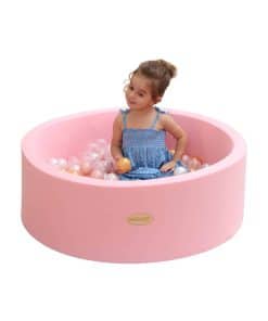 HARBOLLE Baby Ball Pit Soft Round Memory Foam -Rosa