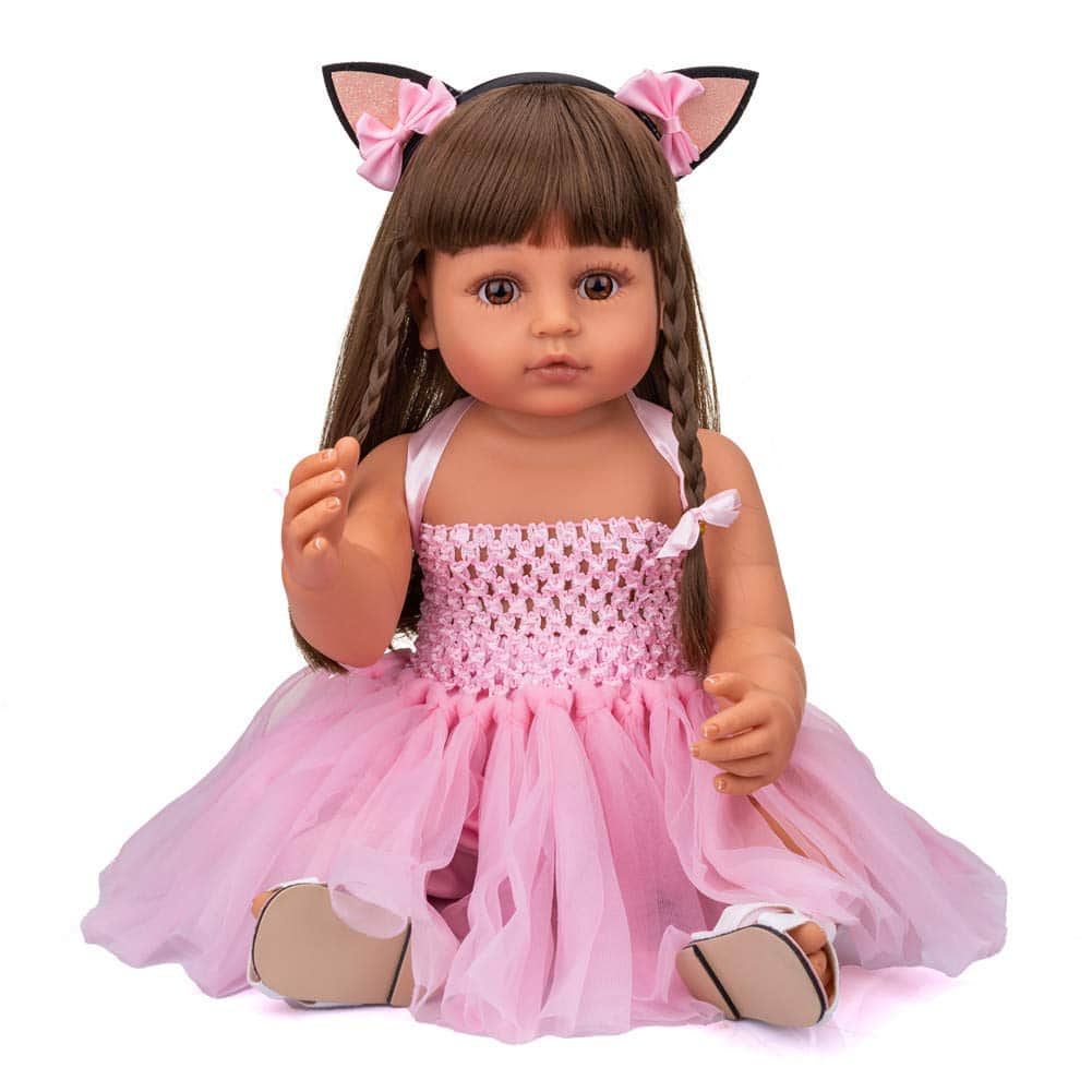 Muñeca Realista de Silicona Completa de Cuerpo Negro Reborn