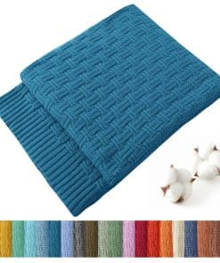 Manta de Ganchillo 100% Algodón para Sofá (50 x 60