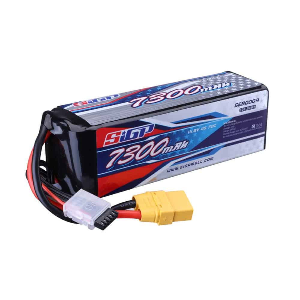 Batería Lipo de 4S SIGP 14.8V 7300mAh 70C Pack Blando con