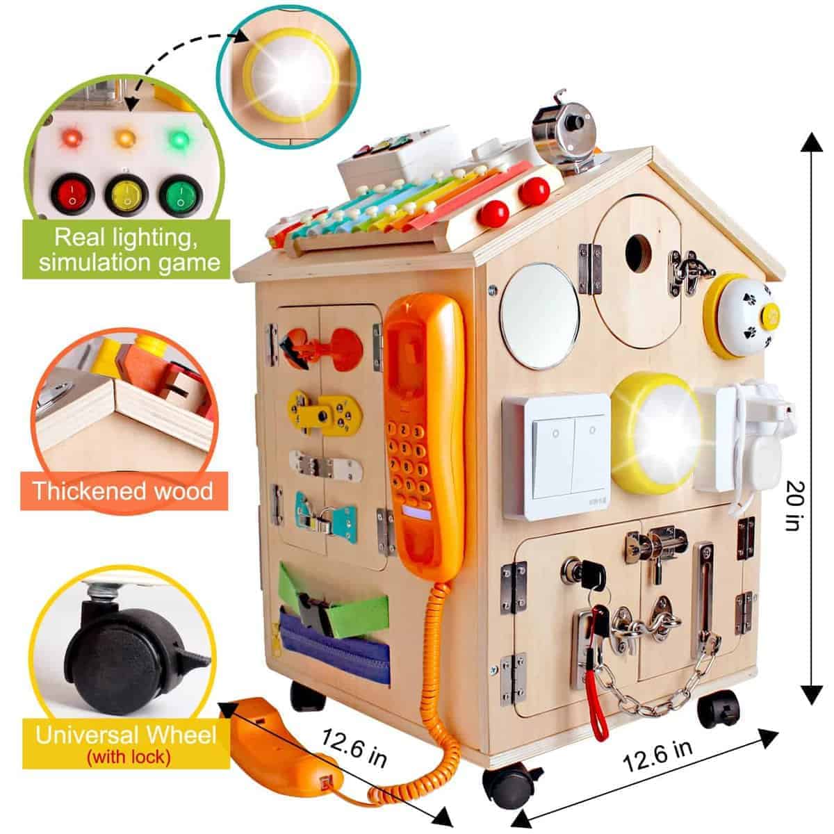 Casa de Madera Montessori SHIERDU para Entrenamiento de - Imagen 5