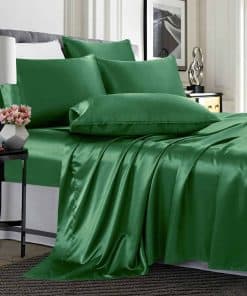 Set de Sábanas de Satén TREELY de 6 Piezas Tamaño Queen -