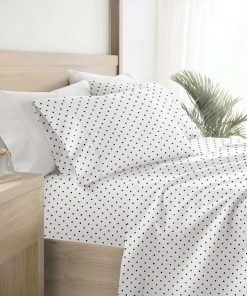 Juego de sábanas de cama de microfibra estampada de doble