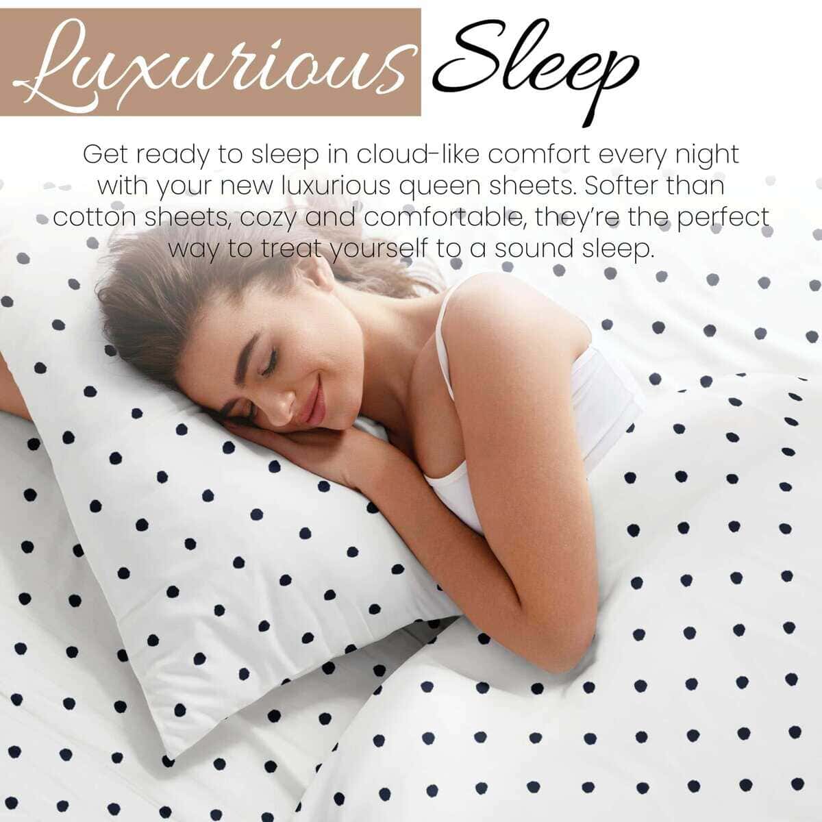 Juego de sábanas de cama de microfibra estampada de doble - Imagen 9