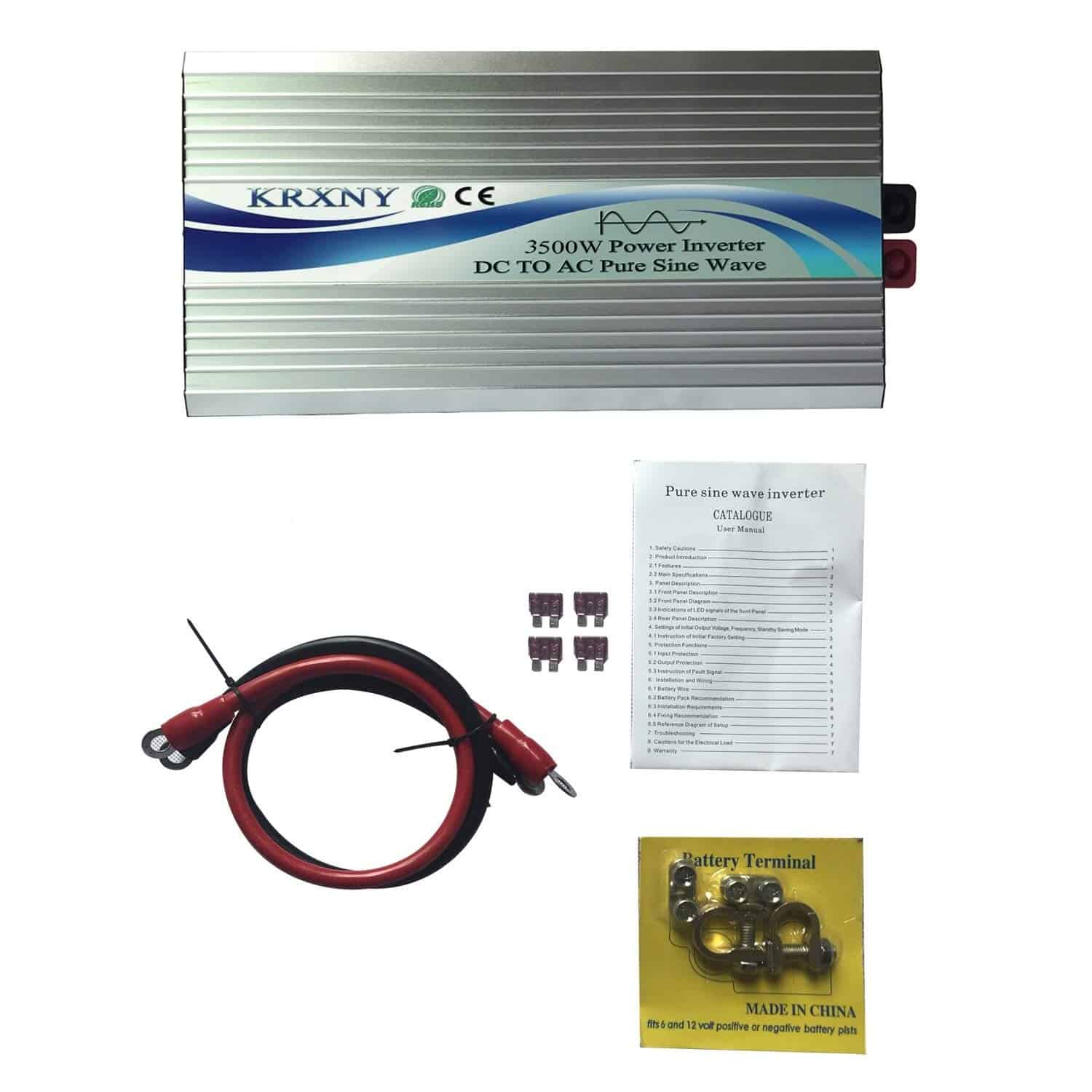 Inversor de Corriente KRXNY 3500W 24V DC a 110V 120V AC - Imagen 6