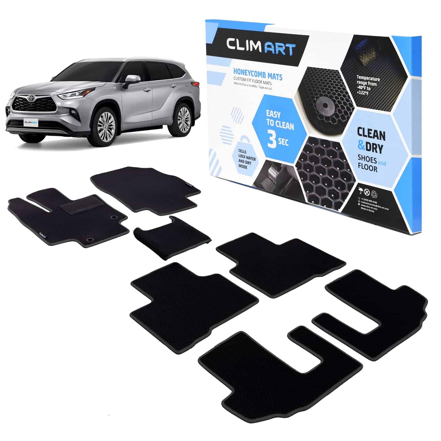 CLIM ART Tapetes a Medida WaterTrap Compatible con Toyota