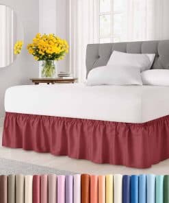 Faldón para cama envolvente - Borgoña - para camas Queen