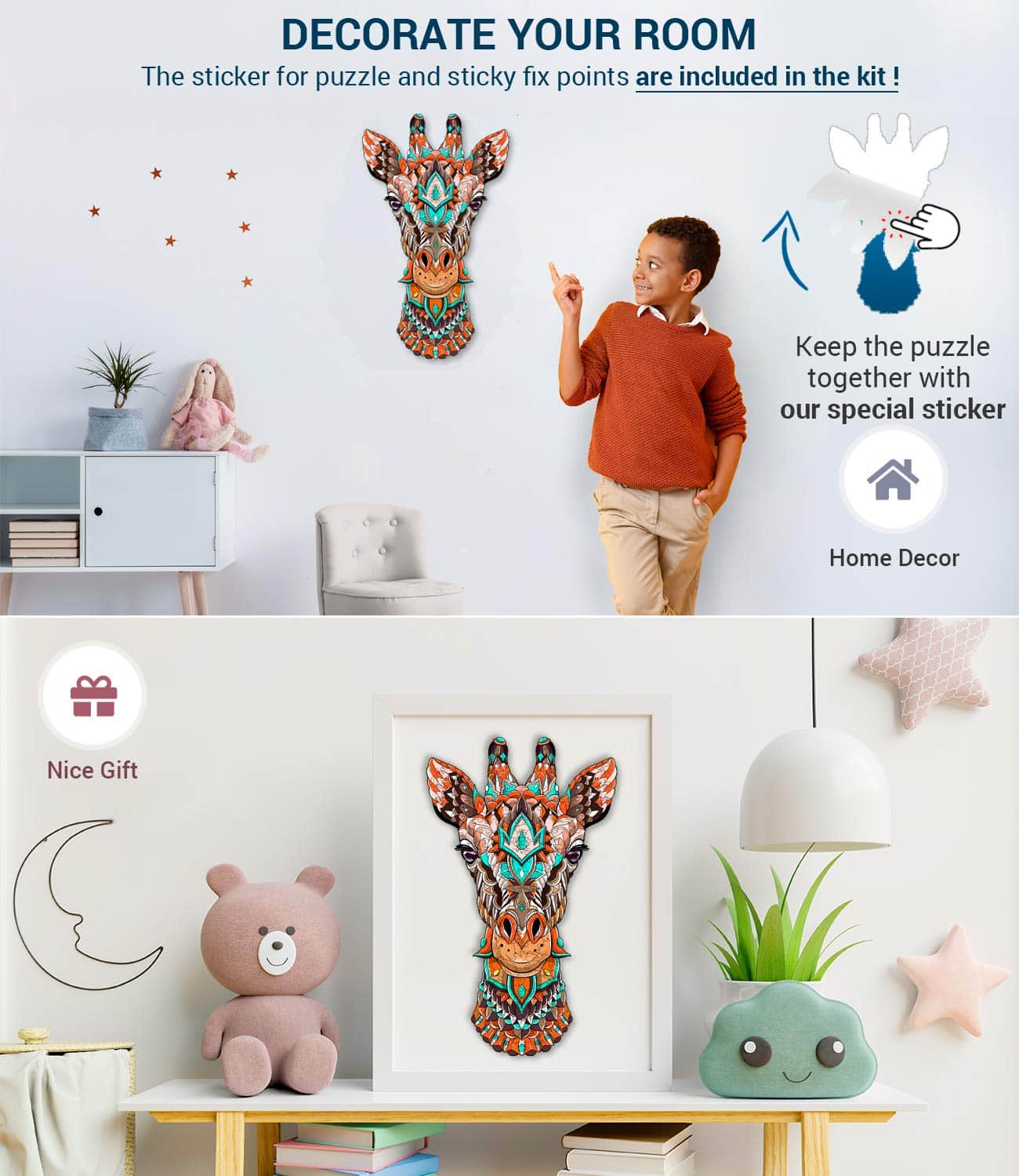 Rompecabezas de madera de animales Hodslen Woods para niños - Imagen 5