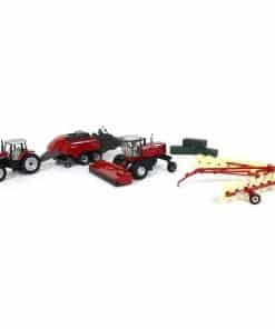 Set de Heno de 4 Piezas Massey Ferguson 1/64 Incluye