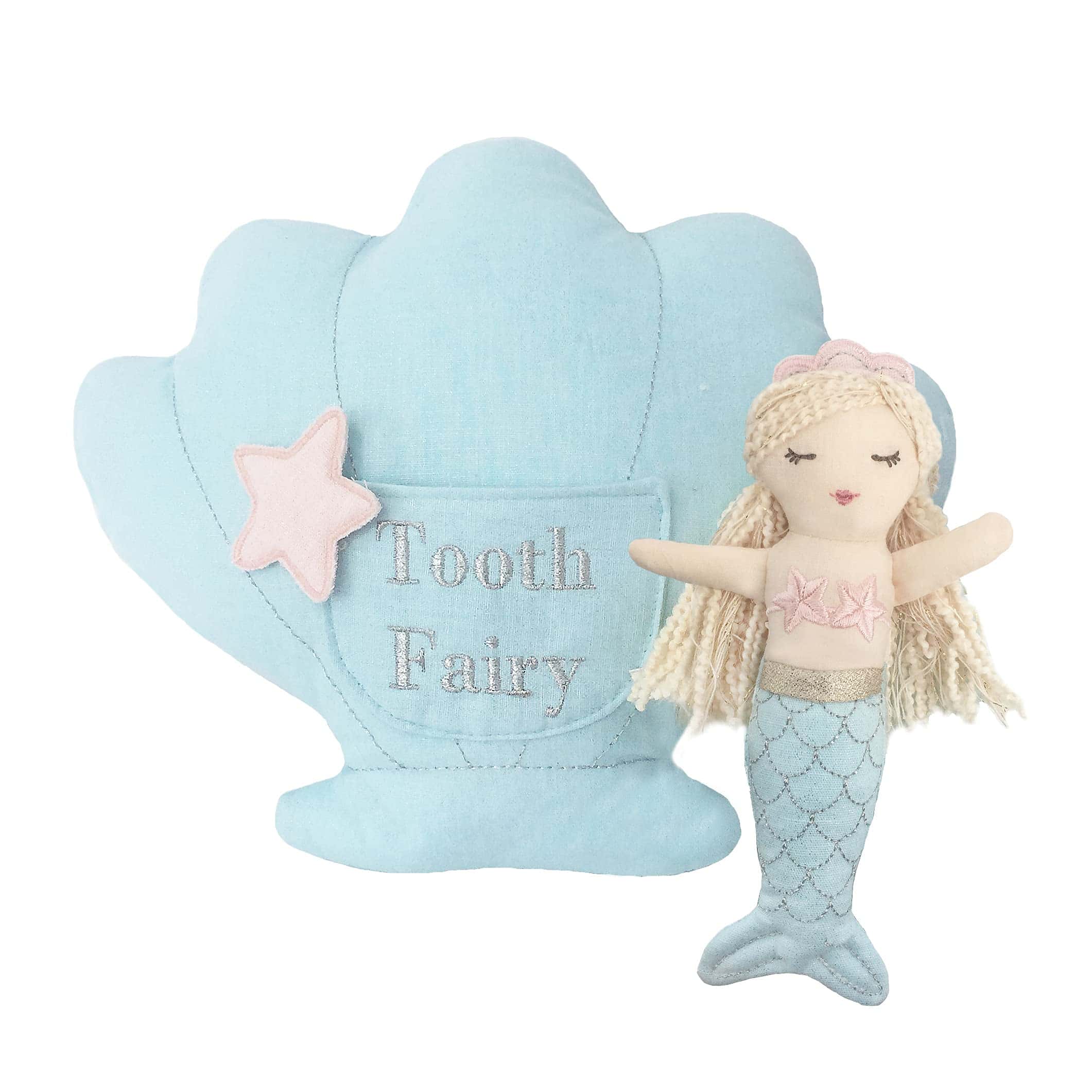 MON AMI Mimi The Mermaid Tooth Fairy Pillow & Doll Set -