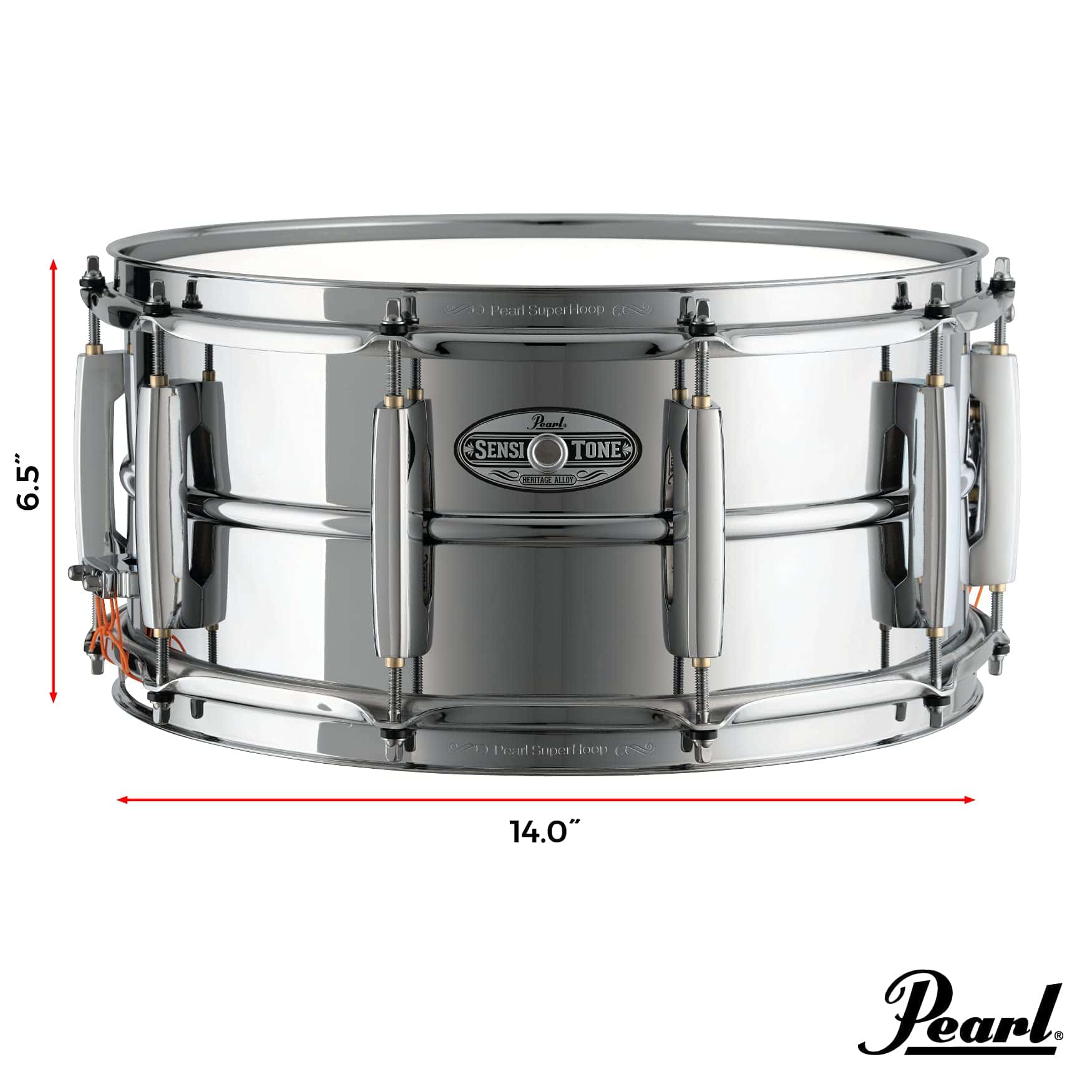 Pearl 14"x6.5" SensiTone Heritage Alloy Cromado sobre Acero - Imagen 4