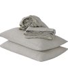 Juego de Sábanas de Lino Talla Completa Ropa de Cama de