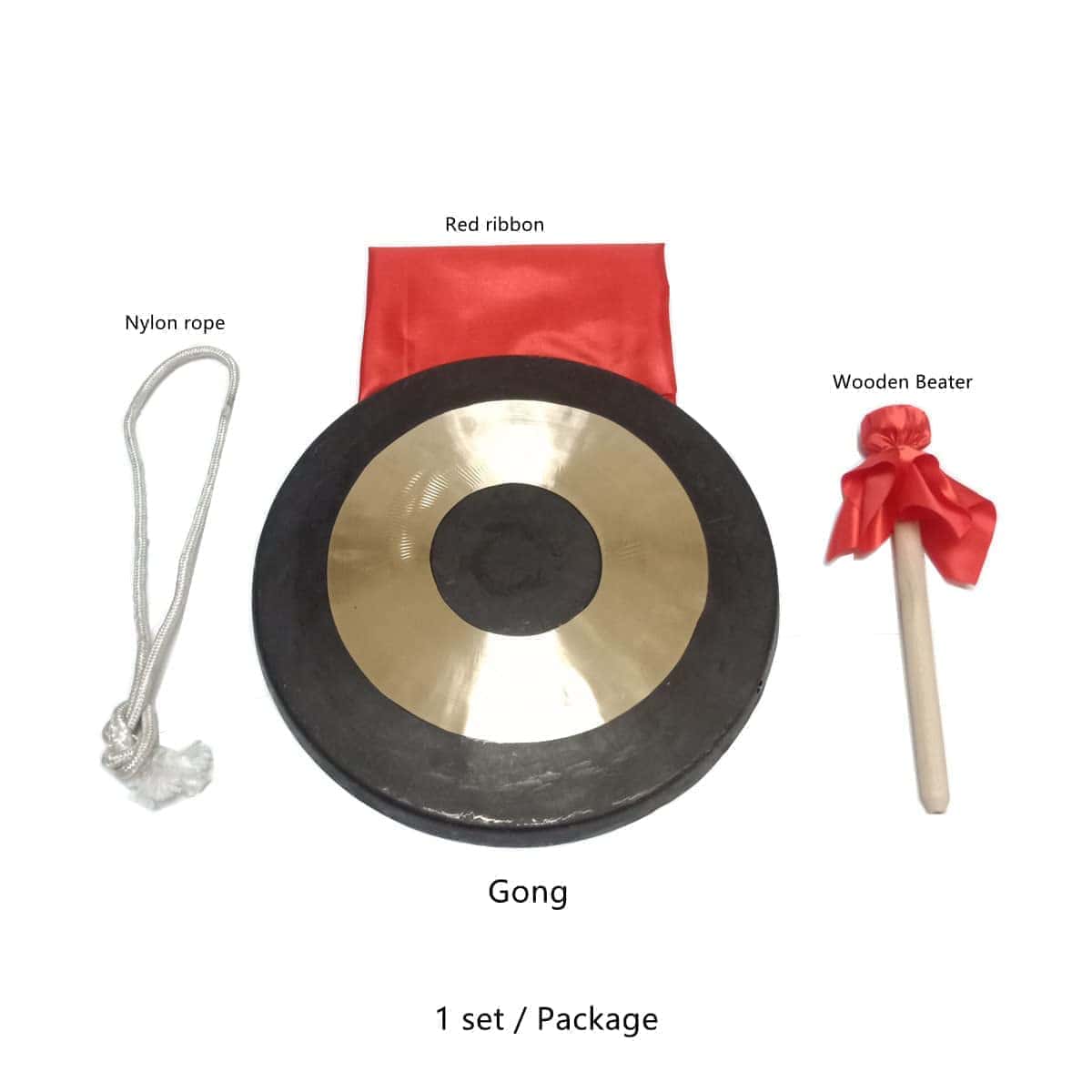 RUIMIMI Gong Instrumentos de Percusión, Gong de Cobre Chino - Imagen 8