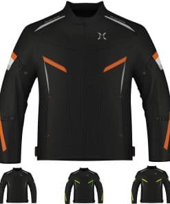Chamarra de motocicleta FTX para hombres, -Negro / Naranja F