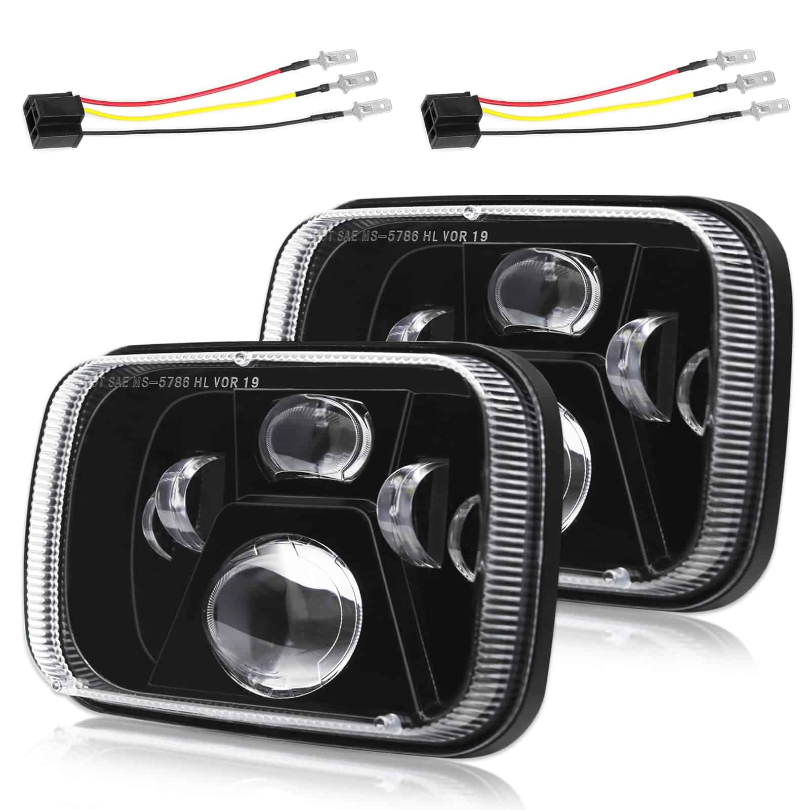 Faros LED Haitzu 5x7 7x6, Aprobados por la DOT,