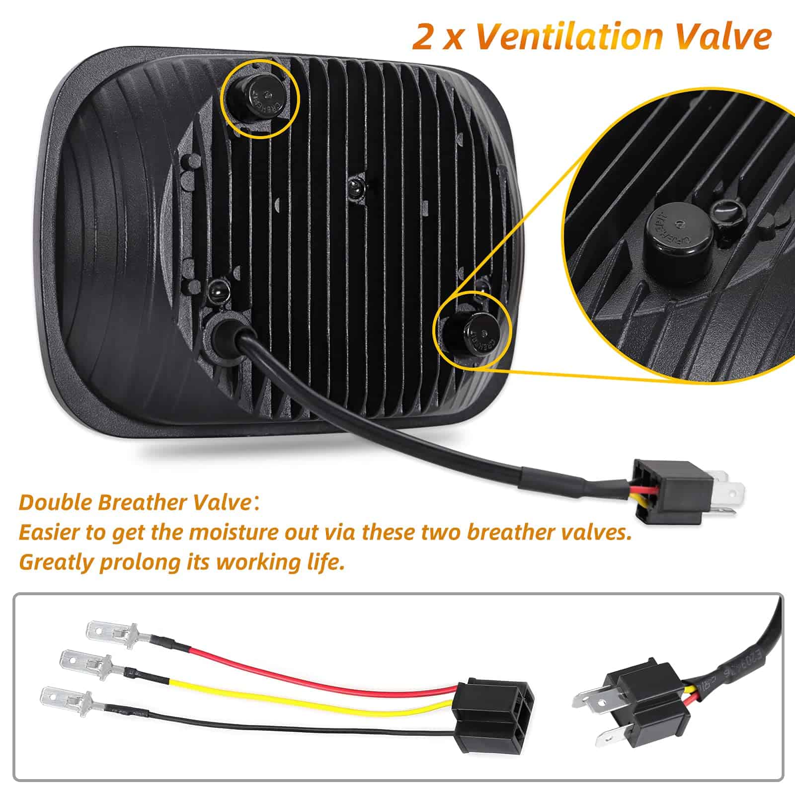 Faros LED Haitzu 5x7 7x6, Aprobados por la DOT, - Imagen 5