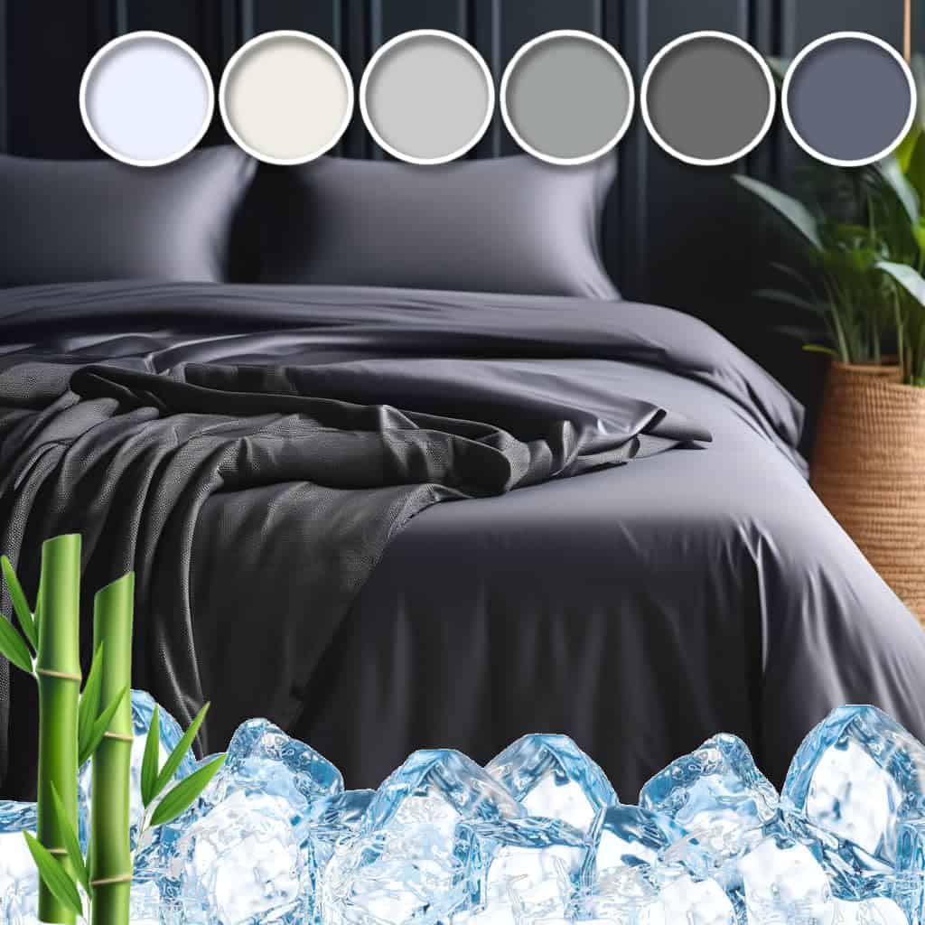 Juego de sábanas de bambú viscosa Vegana para cama King -