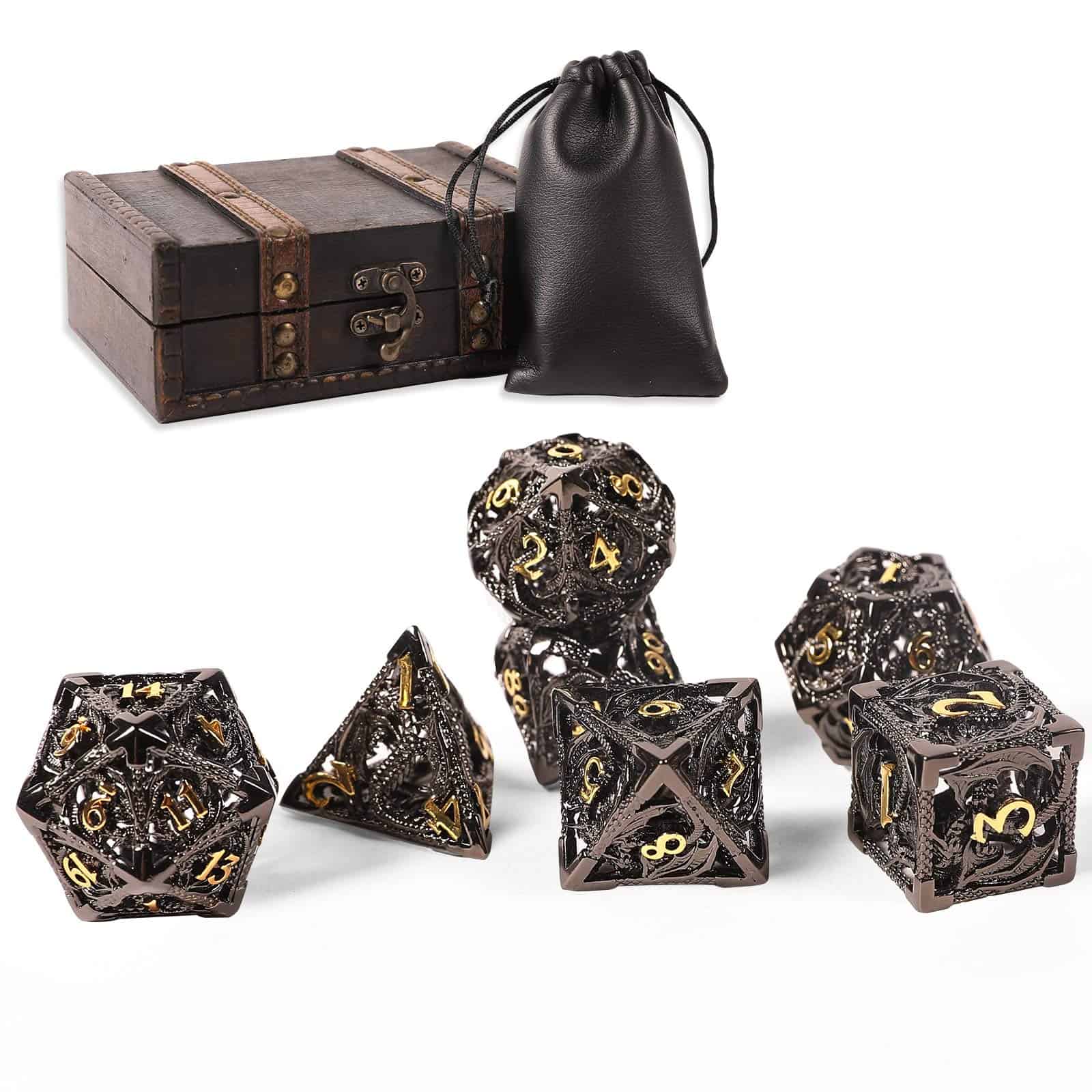 Set de dados AncientDeer DND 7 piezas D&D de cobre puro