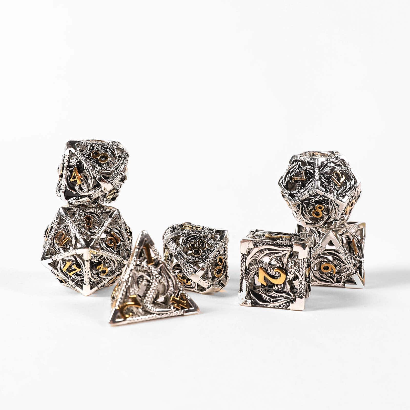 Set de 7 dados metálicos AncientDeer D&D, Nuevo y único - Imagen 8