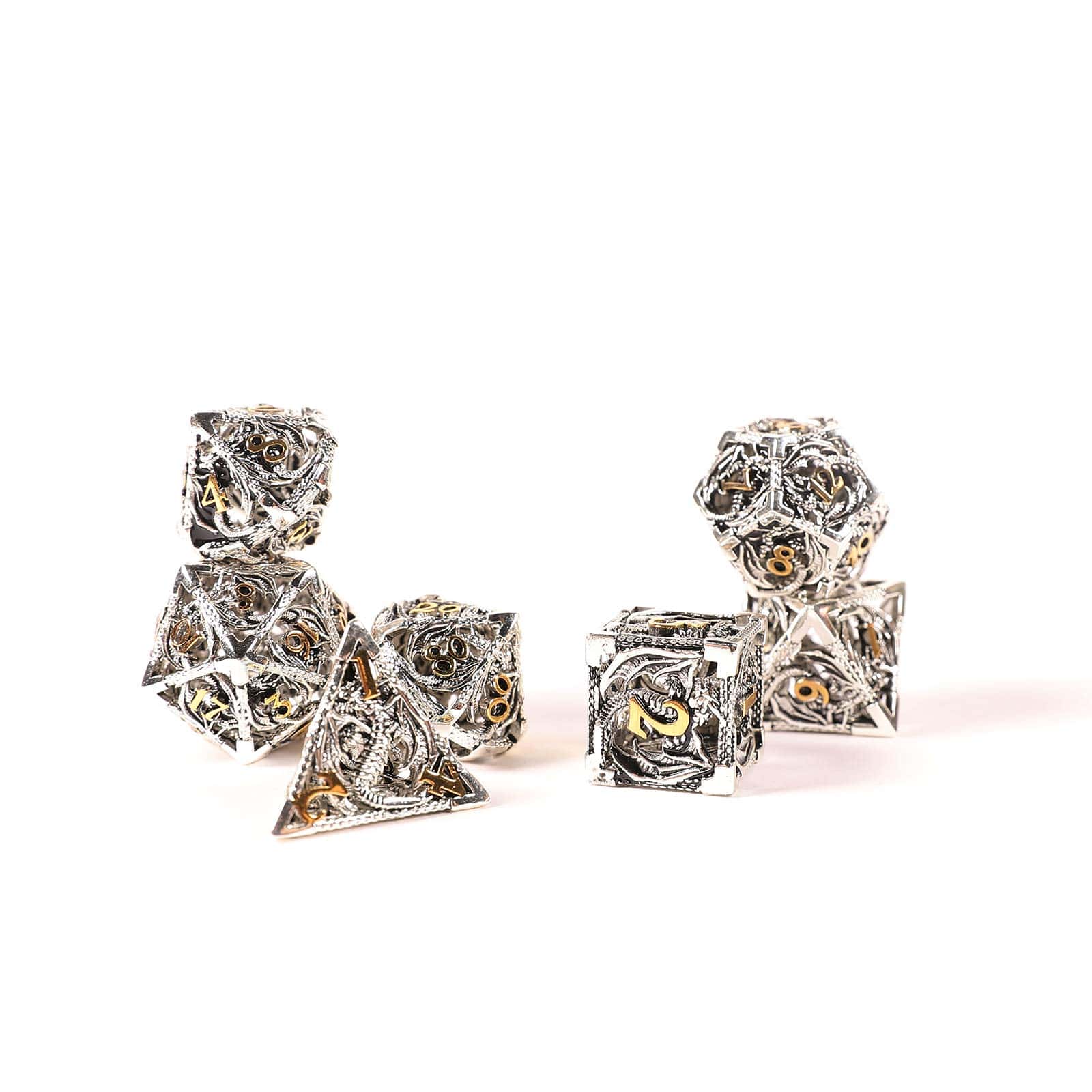 Set de 7 dados metálicos AncientDeer D&D, Nuevo y único - Imagen 7