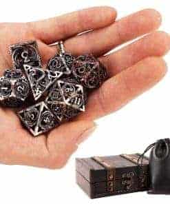 AncientDeer 7 dados de metal poliédricos DND, Nuevo juego