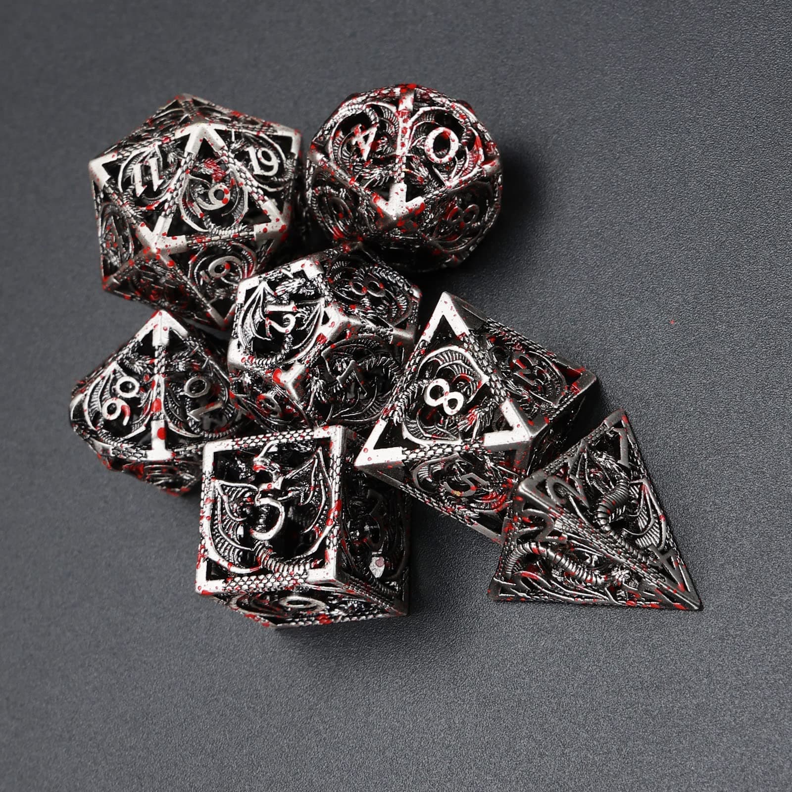 AncientDeer 7 dados de metal poliédricos DND, Nuevo juego - Imagen 8