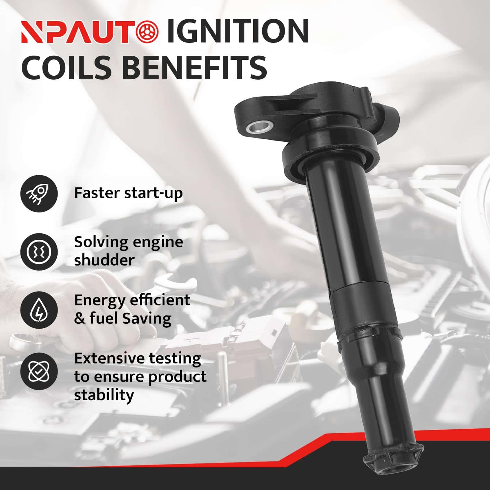 Paquete de bobinas de encendido NPAUTO compatibles con V6 - Imagen 3