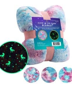 Manta luminosa VUDECO Unicorns para niñas, Regalos de