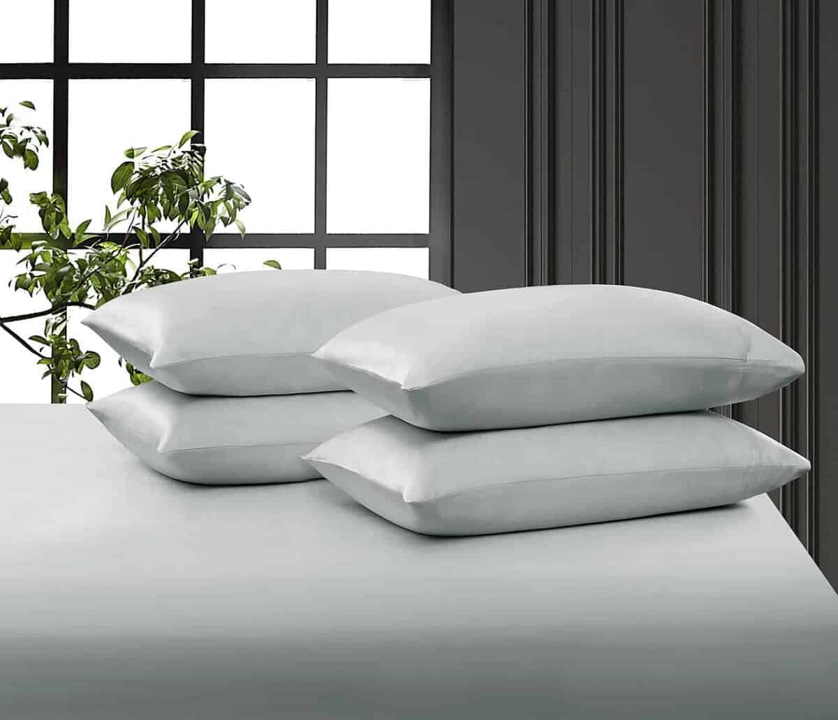Juego de Sábanas de Satén P Pothuiny Full (6 Piezas, Gris - Imagen 7