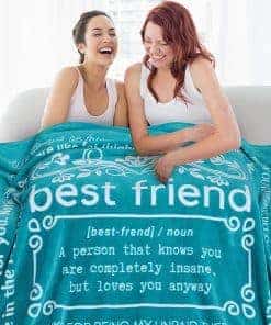FILO ESTILO Manta Divertida de la Mejor Amiga para Mujeres,