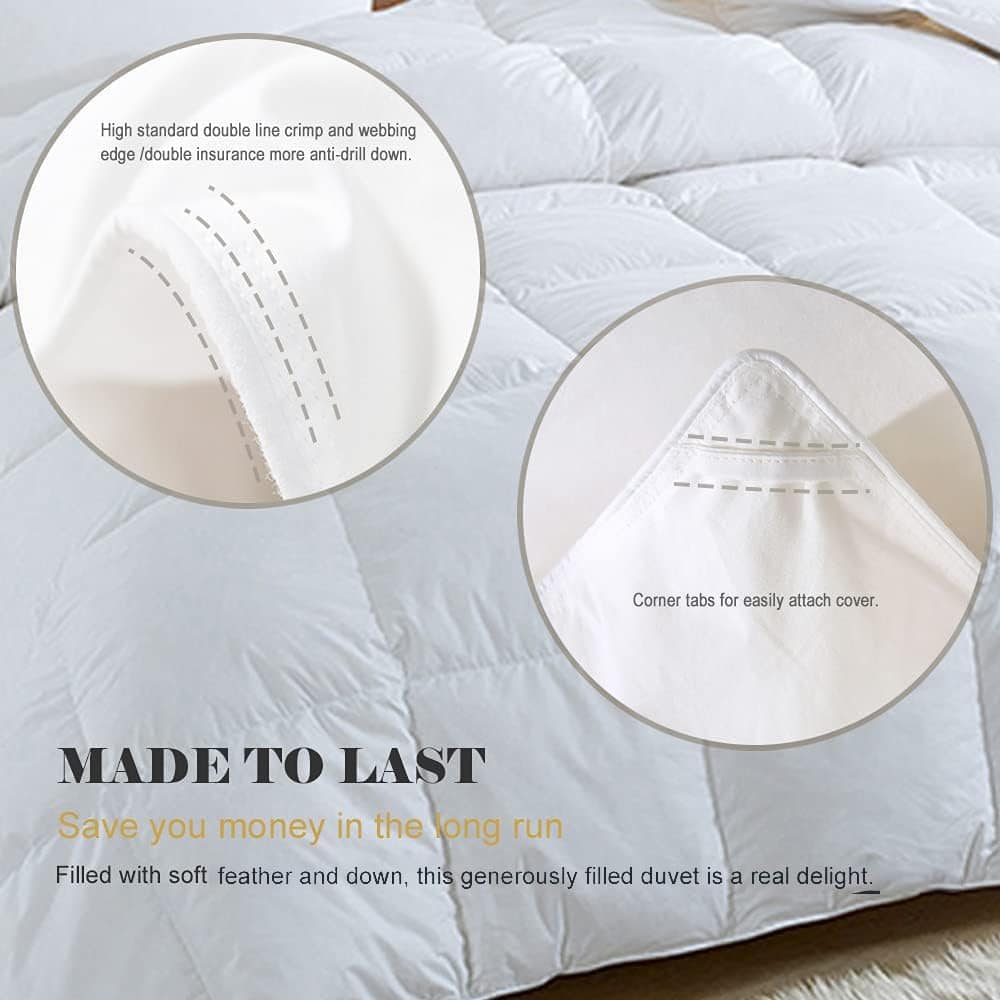 Edredón de Plumas de Ganso Orgánico TOPGREEN Tamaño Queen - - Imagen 6