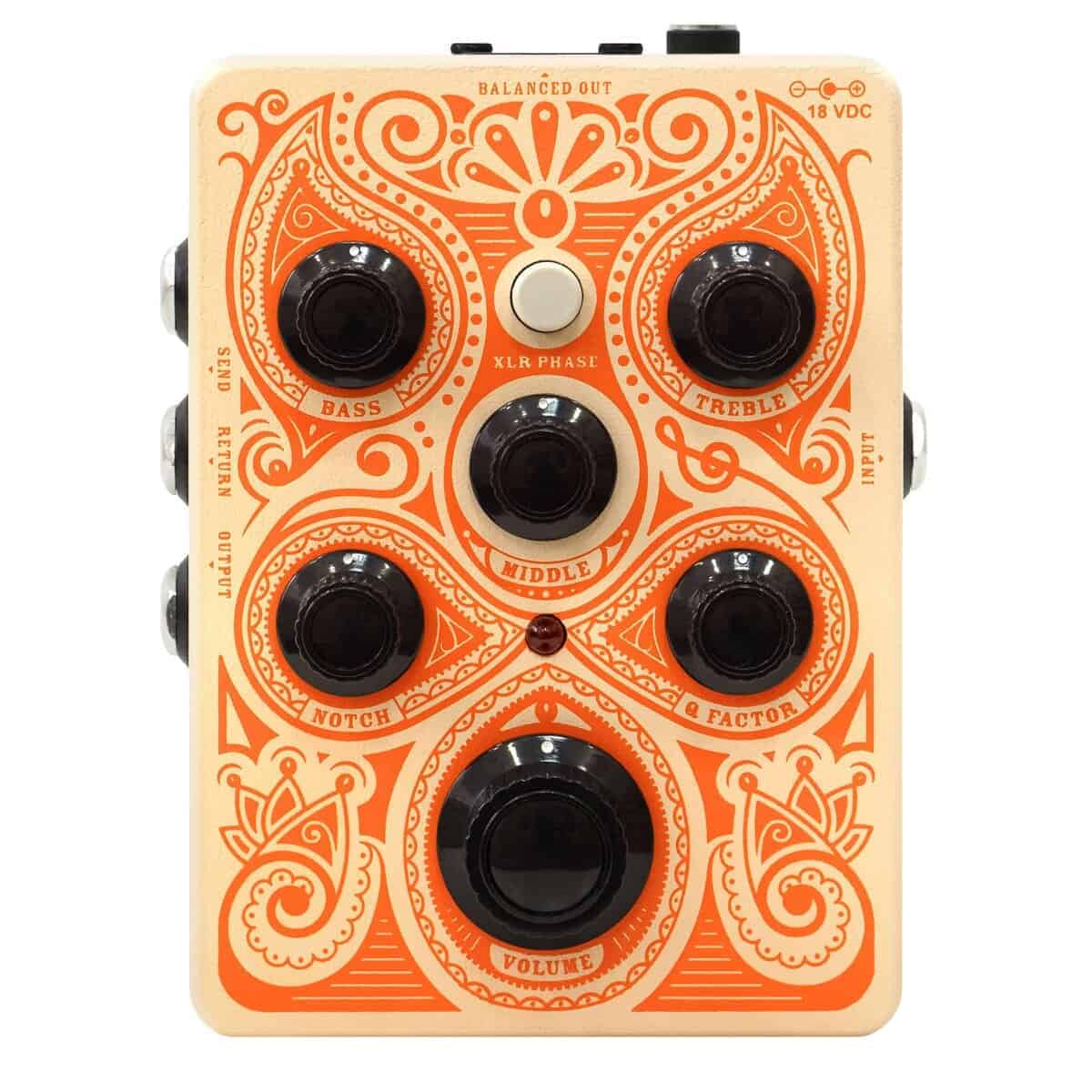 Pedal de Previo y EQ Acústico Naranja