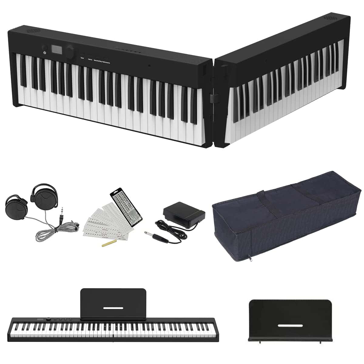 NikoMaku Piano Keyboard 88 Keys Folding Electric Keyboard